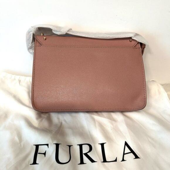 Furla Medium Julia Studded Dusty Pink Leather Bag New with tag - Picture 6 of 15